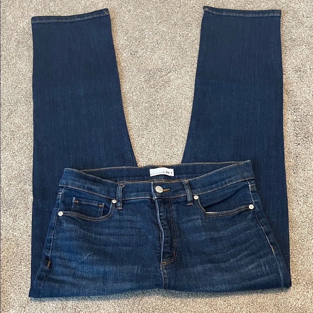 Loft The Straight Crop Jeans